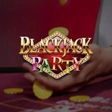 Blackjack Party slot visual from Evolution available on rp888casino.com
