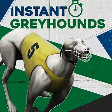 Official Crash Games logo: Instant Virtual Greyhounds by Leap Gaming at RP888 Casino
