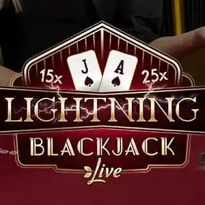 Lightning Blackjack slot logo by Evolution at RP888 Casino